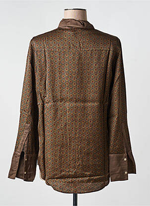 Chemisier coupe cintrée manches longues marron MASON'S femme