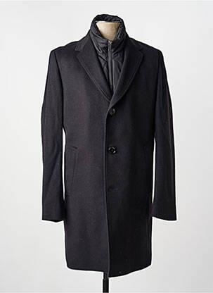 Manteau long manches longues sans capuche noir STRELLSON homme