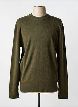 Pull maille souple et aérée manches longues vert STRELLSON homme