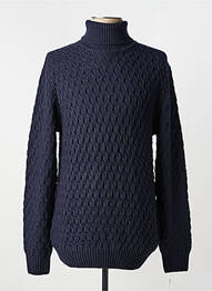 Pull col roulé stretch manches longues bleu STRELLSON homme
