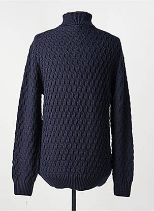 Pull col roulé stretch manches longues bleu STRELLSON homme