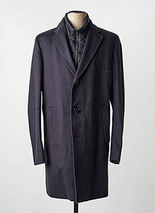 Manteau long manches longues sans capuche bleu STRELLSON homme