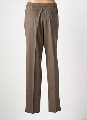 Pantalon droit taille à pinces taille normale marron KARTING femme