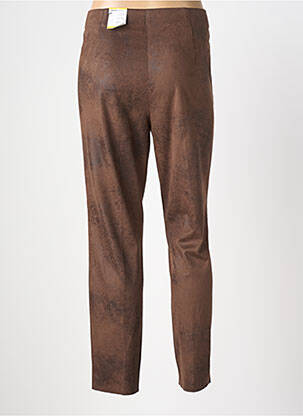 Pantalon 7/8 stretch taille normale marron FRANK WALDER femme