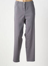 Pantalon droit stretch taille normale gris FRANK WALDER femme