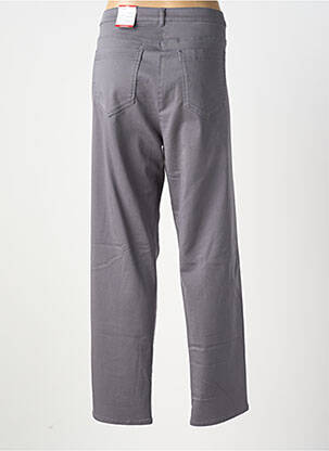 Pantalon droit stretch taille normale gris FRANK WALDER femme