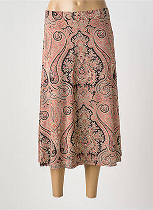 Jupe mi-longue taille normale rose K-DESIGN femme