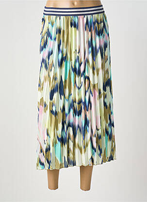 Jupe longue imprimé fantaisie bleu SAMOON femme