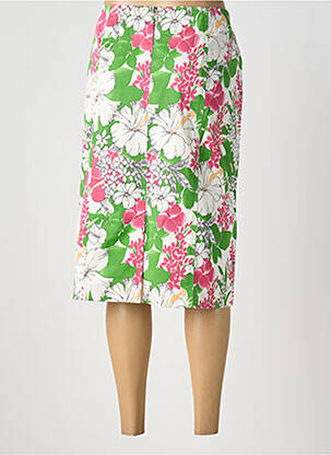Jupe mi-longue coupe droite vert STEINBOCK femme