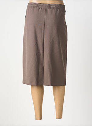 Jupe mi-longue coupe droite marron FRANK WALDER femme