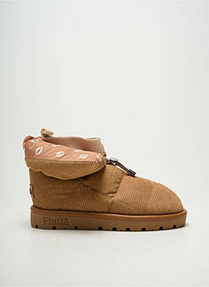 Bottines/boots bout rond talon plat jusqu'à 3cm marron FLUFIÉ femme