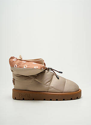 Bottines/boots bout rond talon plat jusqu'à 3cm beige FLUFIÉ femme