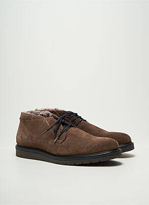 Bottines/boots  bout rond marron HUGO BOSS homme