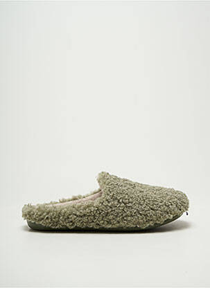 Chaussons/pantoufles bout rond talon plat jusqu'à 3cm vert COTEMER femme