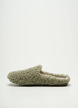 Chaussons/pantoufles bout rond talon plat jusqu'à 3cm vert COTEMER femme