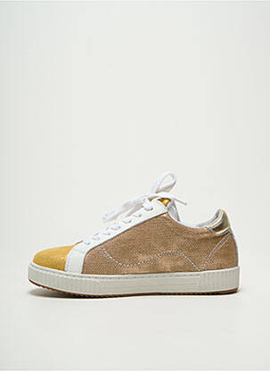 Baskets tissage satiné talon plat jusqu'à 3cm jaune REDSKINS femme
