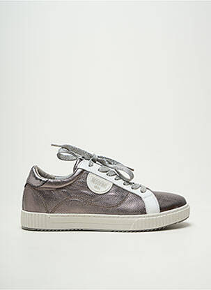 Baskets bout rond talon plat jusqu'à 3cm argent REDSKINS femme