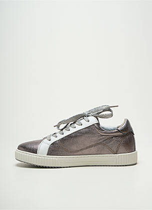 Baskets bout rond talon plat jusqu'à 3cm argent REDSKINS femme