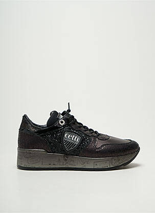 Baskets fermeture elastique talon de 4 à 6cm noir CETTI femme