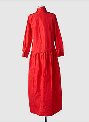 Robe longue manches longues manches longues rouge LAUREN VIDAL femme