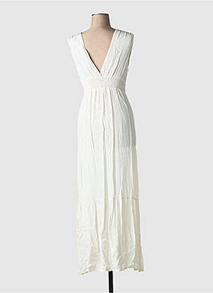 Robe longue sans manche sans manche blanc LAUREN VIDAL femme