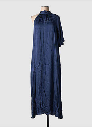 Robe longue sans manche sans manche bleu LAUREN VIDAL femme