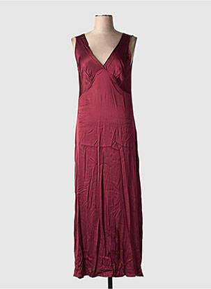 Robe longue sans manche sans manche rouge LAUREN VIDAL femme
