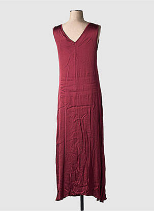 Robe longue sans manche sans manche rouge LAUREN VIDAL femme