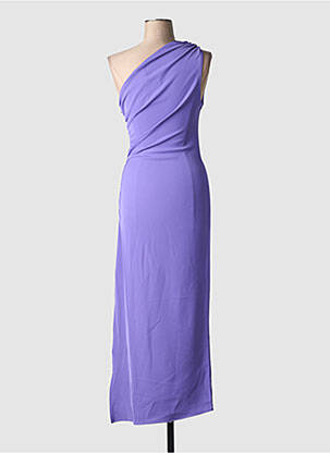 Robe longue sans manche sans manche violet LAUREN VIDAL femme