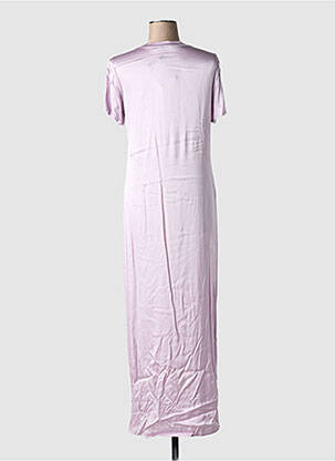 Robe longue manches courtes manches courtes violet LAUREN VIDAL femme
