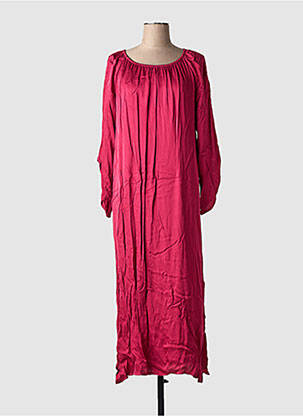 Robe longue manches longues manches longues rouge LAUREN VIDAL femme