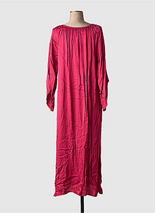 Robe longue manches longues manches longues rouge LAUREN VIDAL femme