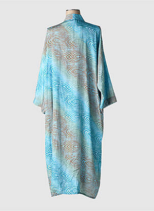 Veste kimono manches longues bleu LAUREN VIDAL femme