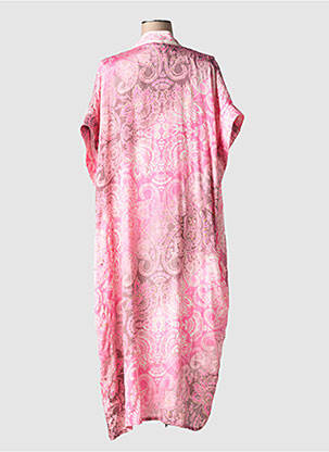 Veste kimono col v rose LAUREN VIDAL femme