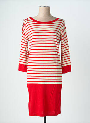 Robe pull coupe droite manches 3/4 rouge JEI'S BY LETIZIA DENARO femme