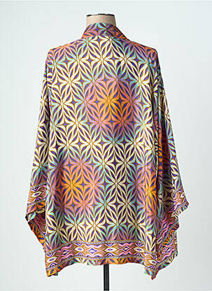 Veste kimono manches longues bleu LAUREN VIDAL femme