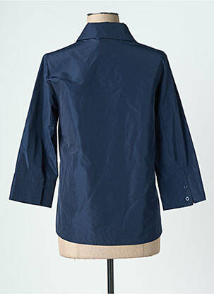 Chemisier coupe droite manches longues bleu LAUREN VIDAL femme