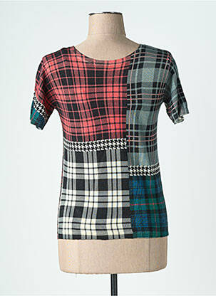 Pull coupe cintrée manches courtes rouge JEI'S BY LETIZIA DENARO femme