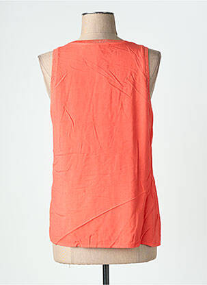 Top coupe cintrée sans manche orange LAUREN VIDAL femme
