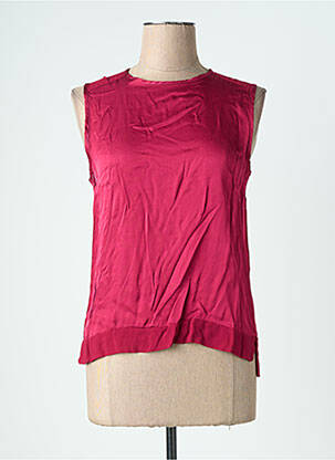 Top sans manche sans manche rouge LAUREN VIDAL femme