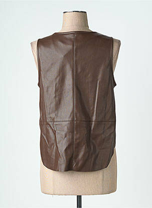 Top coupe cintrée sans manche marron URBANCODE femme