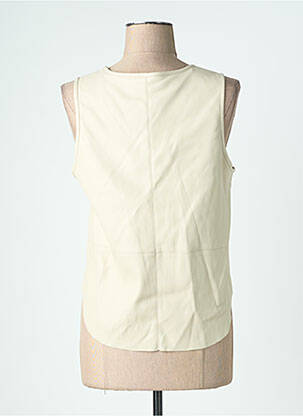 Top coupe cintrée sans manche beige URBANCODE femme