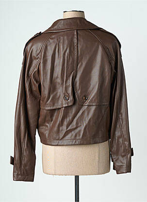 Veste simili cuir poches marron URBANCODE femme
