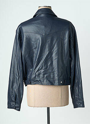 Veste simili cuir manches longues bleu URBANCODE femme