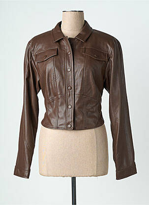 Veste simili cuir poches marron URBANCODE femme
