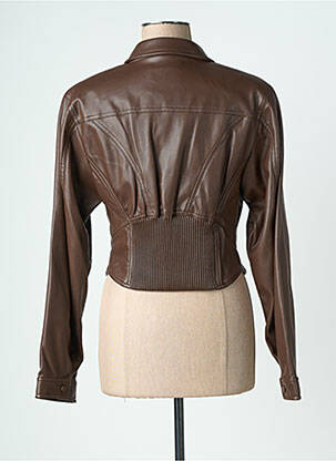Veste simili cuir poches marron URBANCODE femme
