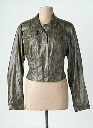 Veste simili cuir poches vert URBANCODE femme