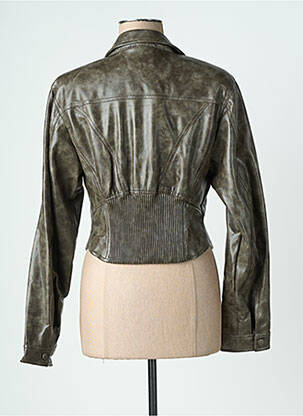 Veste simili cuir poches vert URBANCODE femme
