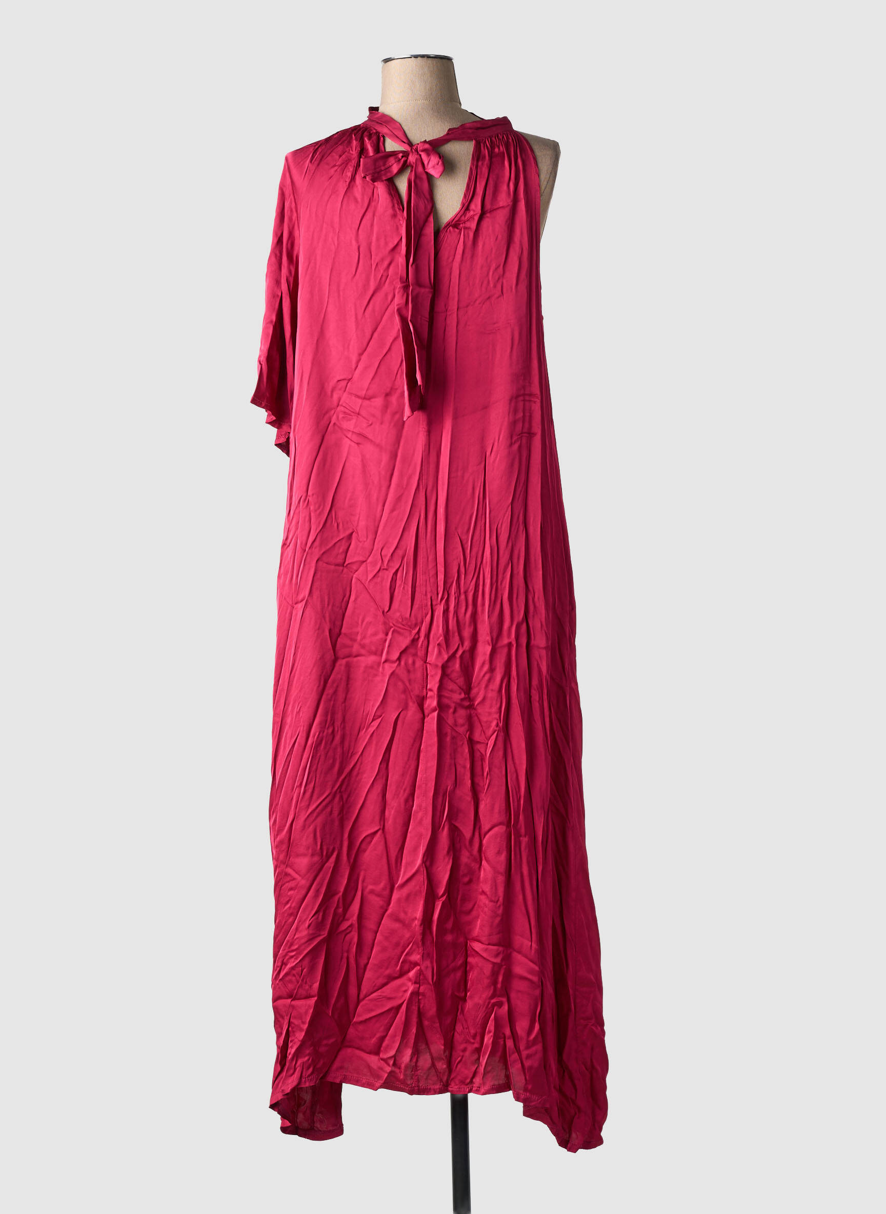 Robe longue sans manche sans manche rouge LAUREN VIDAL femme