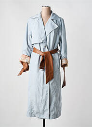 Trench finition intérieure doublure imprimée sans capuche bleu URBANCODE femme
